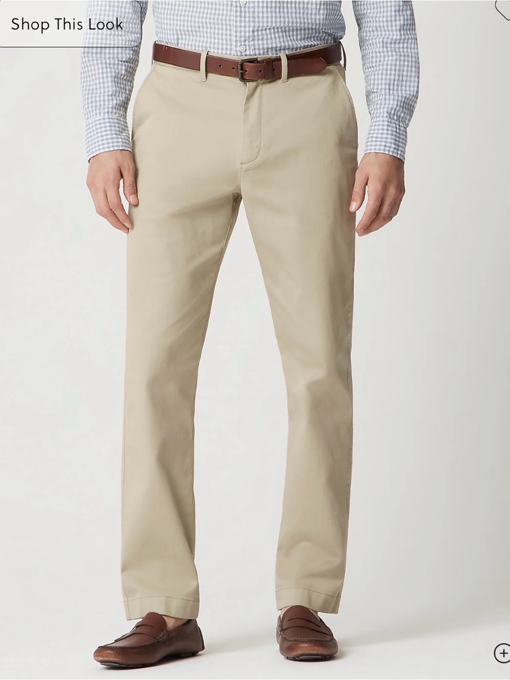 J. Crew Men’s Beige Straight-Fit Flex Chino Pants